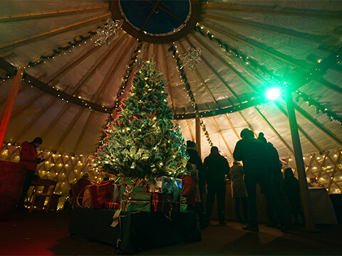 Christmas Tree in a Yurt