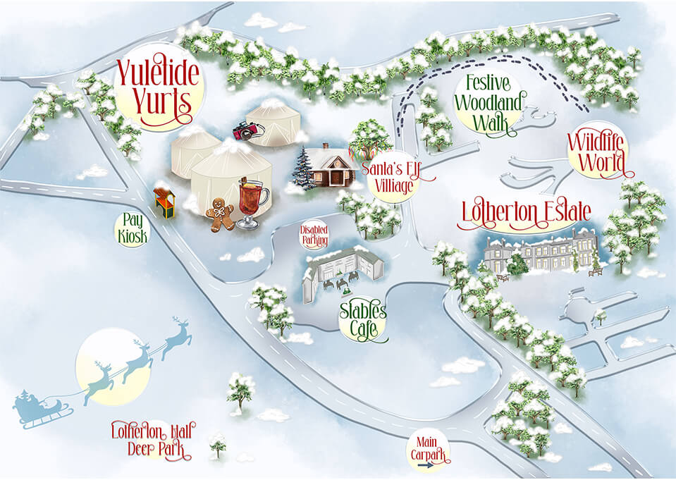 Lotherton Hall Christmas Experience Map