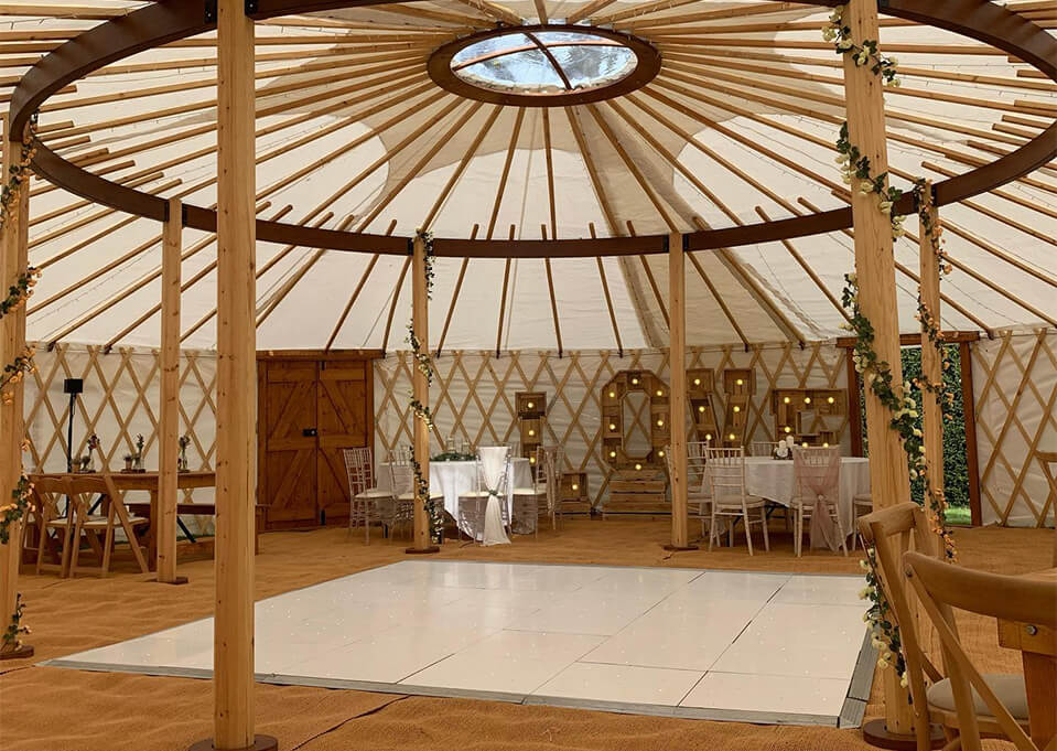 Wedding Dance Floor in a Yurt