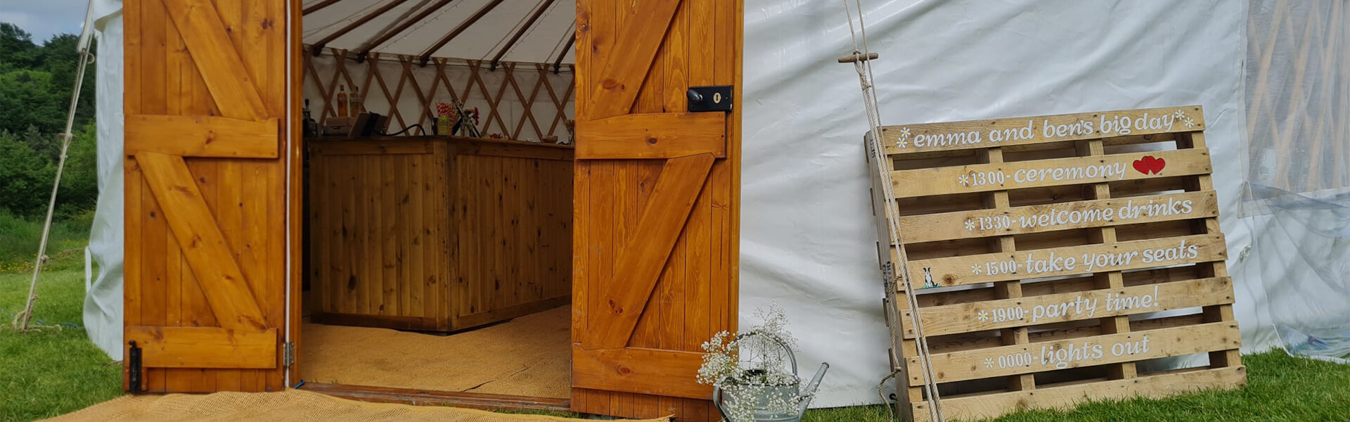 Yurt Wedding Entrance