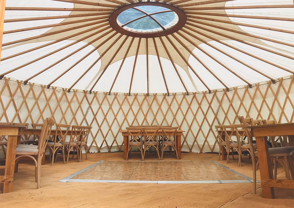 Dance Floor inside a Yurt