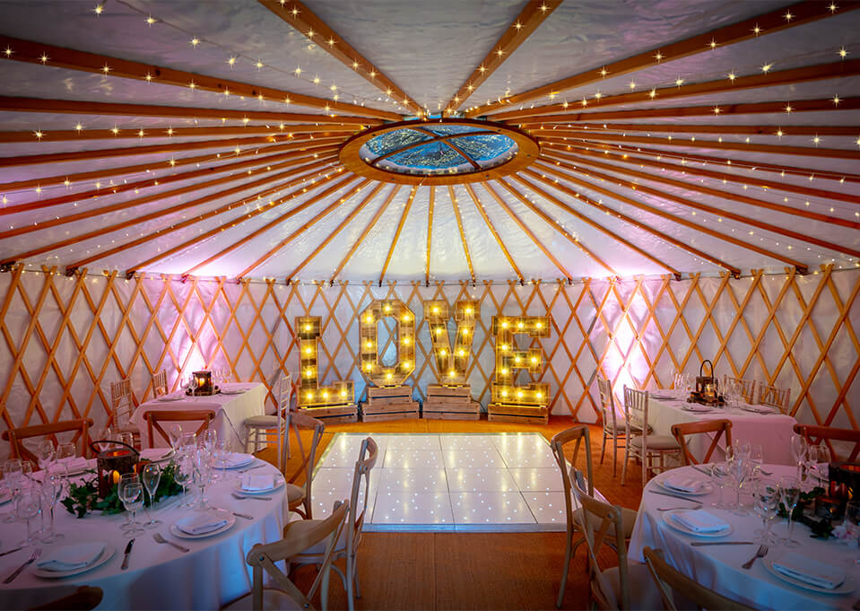 Yurt Wedding Interior