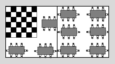 6m x 12m Pagoda Layout 70 Guests