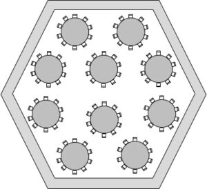 Hex Marquee Layout 100 Guests